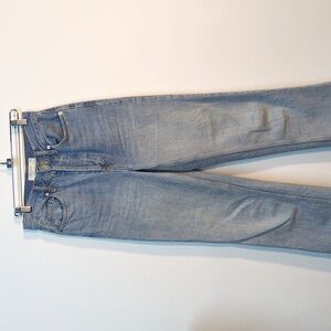 Top Shop High Waisted Wide Leg Button Fly Kort Jeans. Size 26